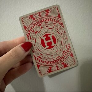 Hermes Red and Beige Playing Cards